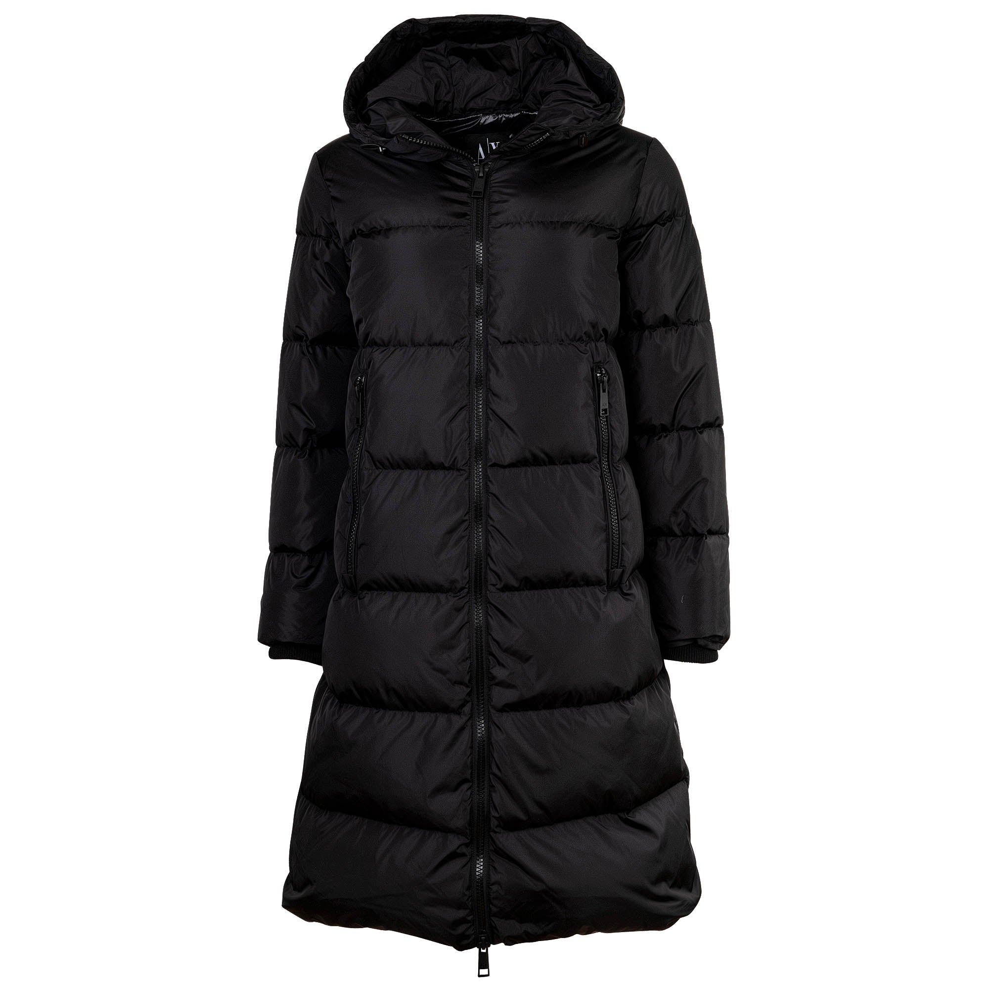 A|X ARMANI EXCHANGE Damen Daunenmantel - Steppmantel, Reißverschluss, Kapuze, Echte Daunen