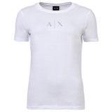 A|X ARMANI EXCHANGE Women's T-shirt - Round neck, short sleeves, glitter logo, cotton