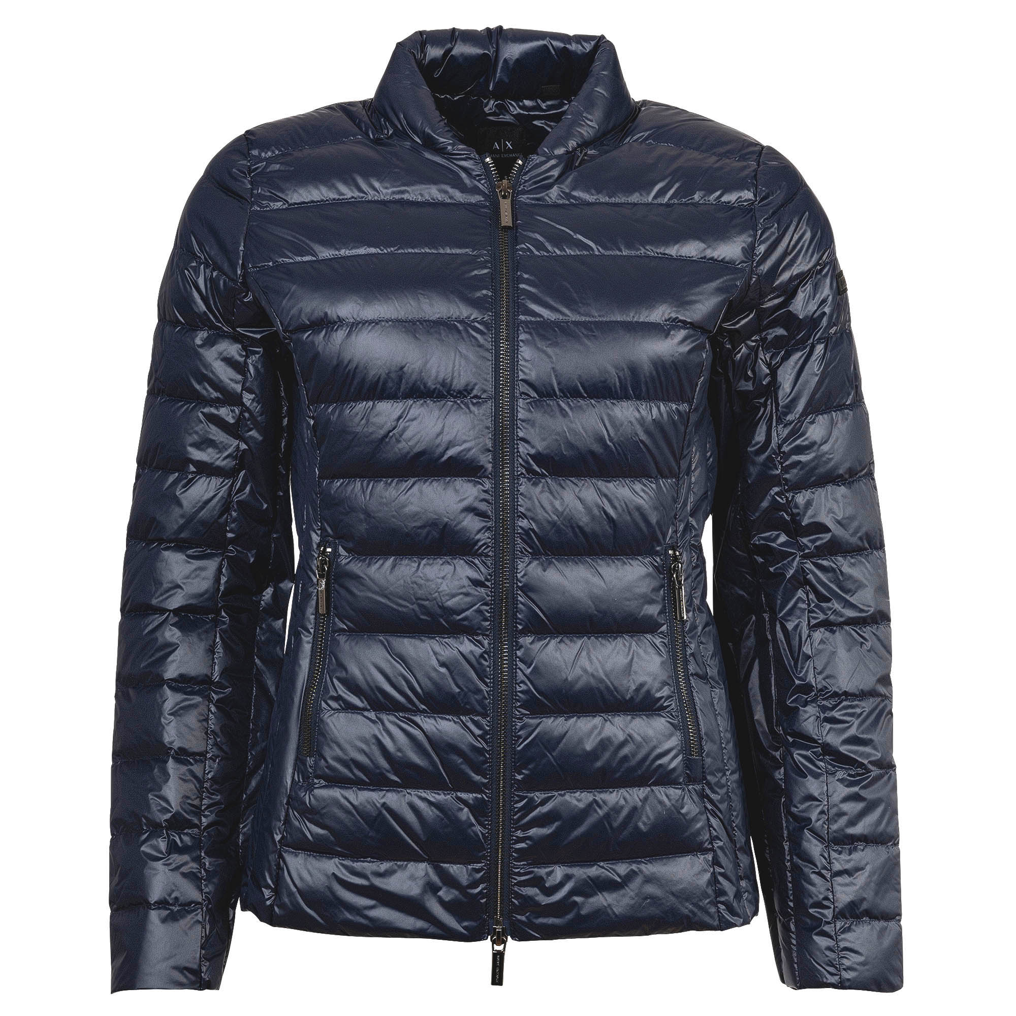 A|X ARMANI EXCHANGE women's down jacket - quilted jacket, zip fastening, hood in collar
