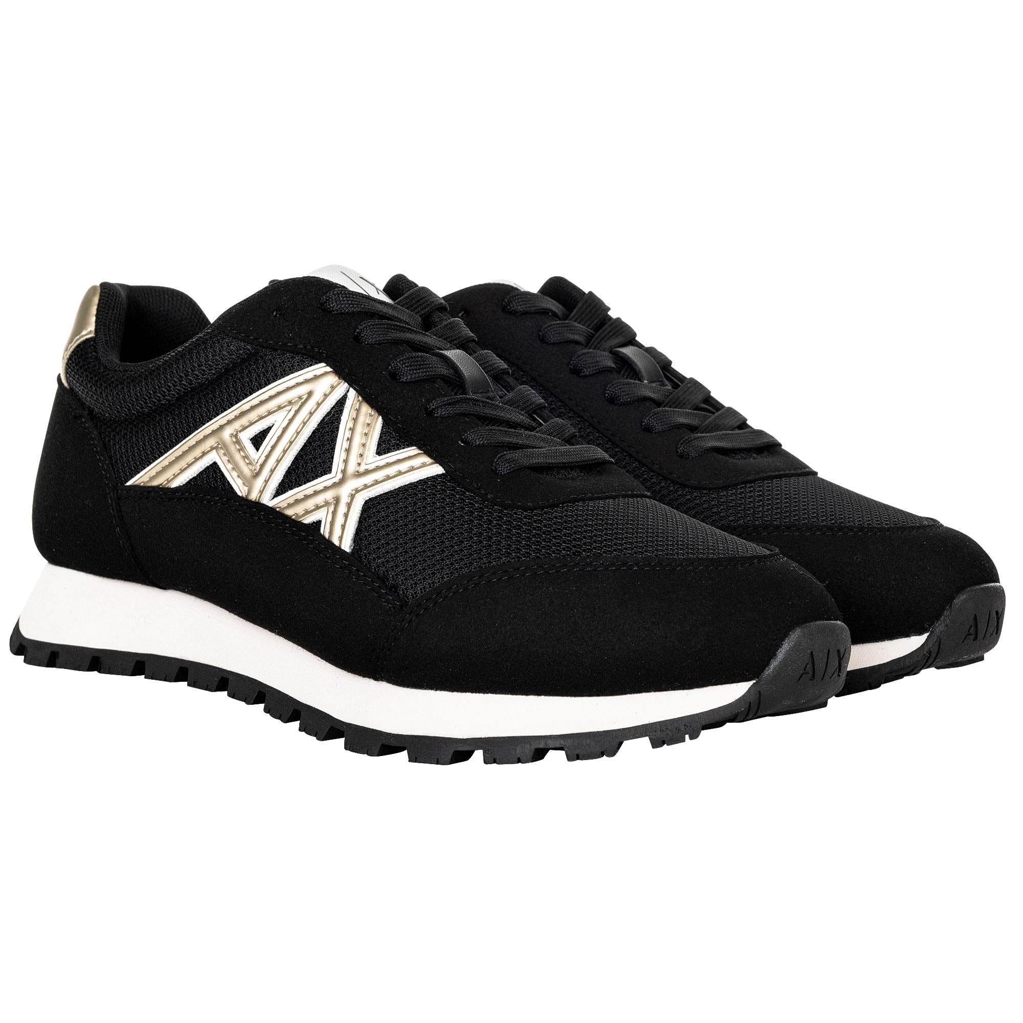 A|X ARMANI EXCHANGE Women's Trainers - Drop Microsuede, Trainers, Mesh, Retro, Logo