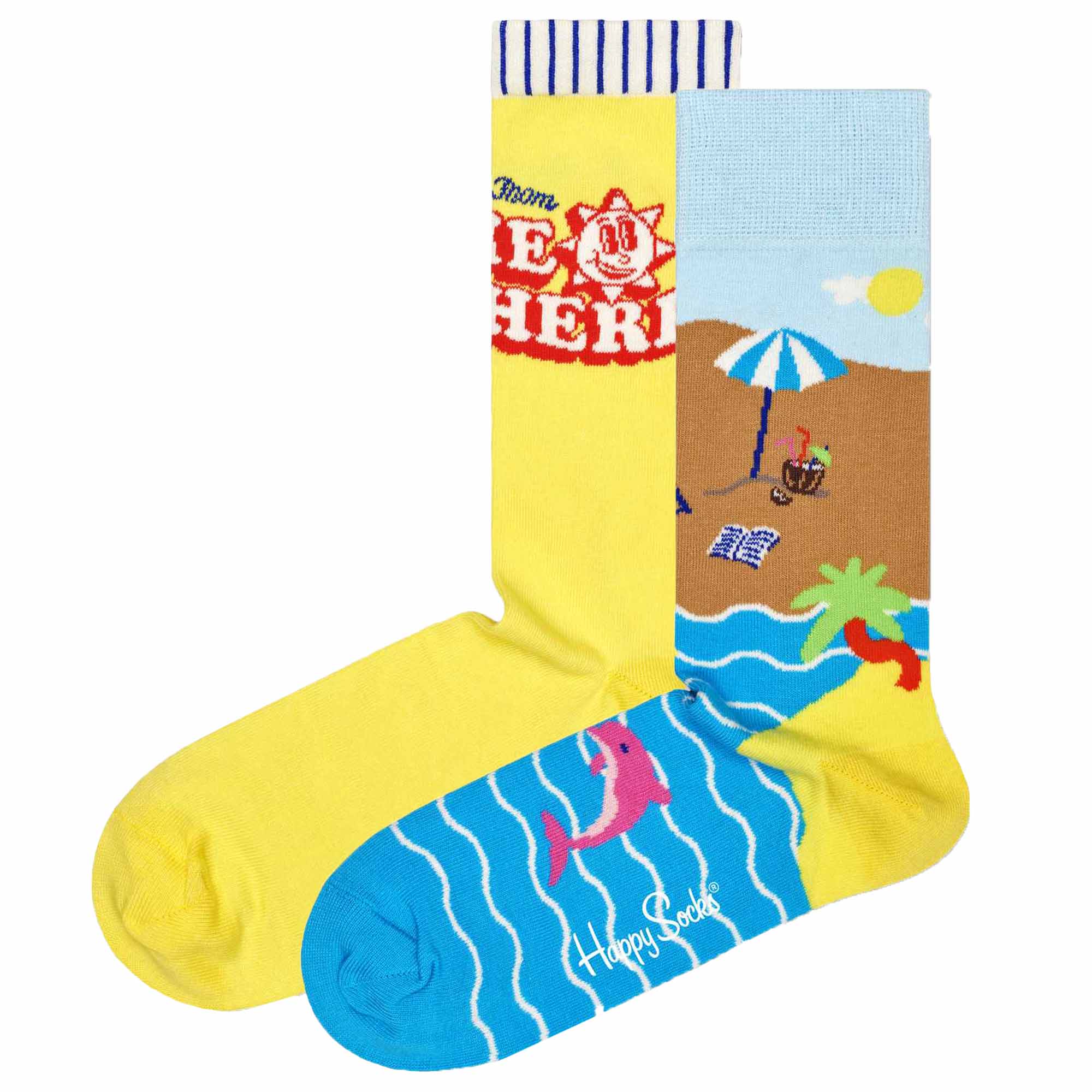 Happy Socks Unisex Socken, 2er Pack - Geschenkbox, Farbmix