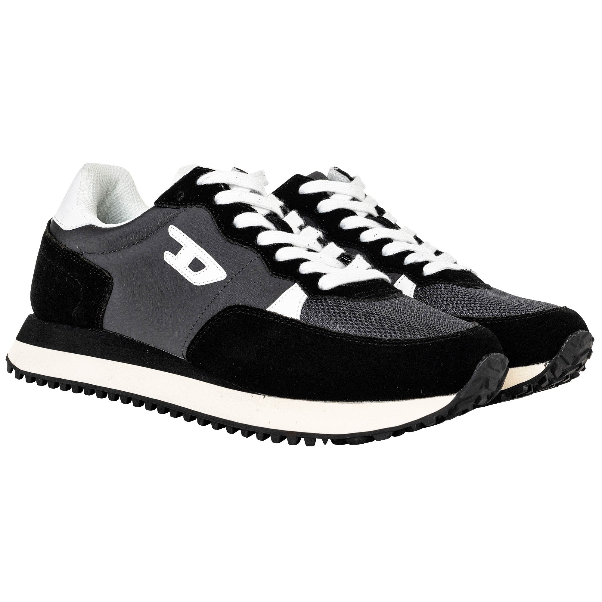 DIESEL Men's S-D-LIGHT Sneakers, Lace-Up Shoes, Leather