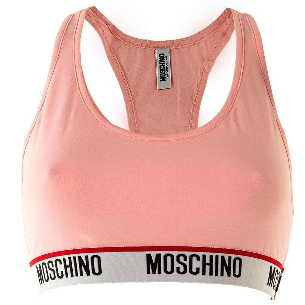 MOSCHINO Damen Bustier - Bra, Sport-BH, Racerback, Cotton Stretch, einfarbig