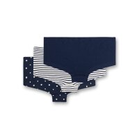 Sanetta Mädchen Cutbrief 3er Pack - Slip, Unterhose, gemustert Blau/Weiß 140
