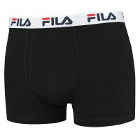 FILA Herren Boxer Shorts, 5er Pack - Logobund, Urban, Cotton Stretch, einfarbig Schwarz S