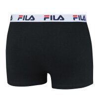 FILA Mens Boxer Shorts, 5-pack - Logo waistband, urban, cotton stretch, plain Black S (Small)
