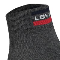 Levis Unisex 2-Pack Sports Socks - Mid Cut SPRTWR, Logo, Unicolor Black/Grey 43-46
