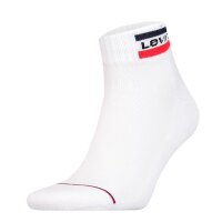 Levis Unisex 2-Pack Sports Socks - Mid Cut SPRTWR, Logo, Unicolor White/Grey 39-42