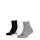 PUMA Kids Socks - Kidss Quarter, 3-Pack Grey/White/Black 23-26