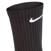 NIKE Unisex 3-Pack Sports Socks - Everyday, Cotton Cushioned Crew, unicoloured Black 46-50 (UK 11-14.5)