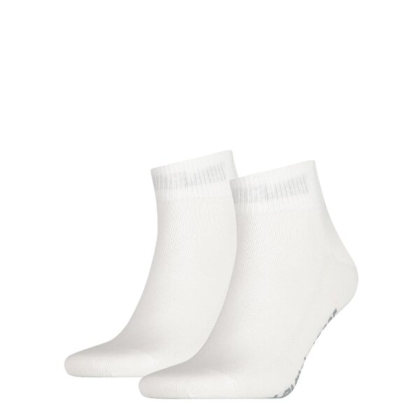 LEVI´S Unisex 2er Pack Socken - Mid Cut, einfarbig Weiß 39-42