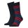 TOMMY HILFIGER Men Socks, Pack - Duo Stripe Sock, Stockings, Stripes, uni/striped Red 39-42