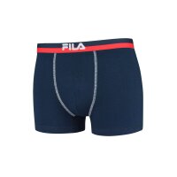 FILA Mens Boxer Shorts - Logo waistband, urban, cotton stretch, plain, S-2XL Navy S (Small)