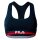 FILA Ladies Bustier - Bra, Sports Bra, Racerback, Cotton Stretch, plain, XS-XL Navy XS (X-Small)