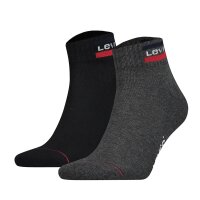 Levis Unisex 2er Pack Sportsocken - Mid Cut SPRTWR, Logo,...