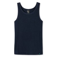SCHIESSER Boys Tank Top - shirt, vest without sleeves, sleeveless, cotton stretch Blue 140 (8-9 years)
