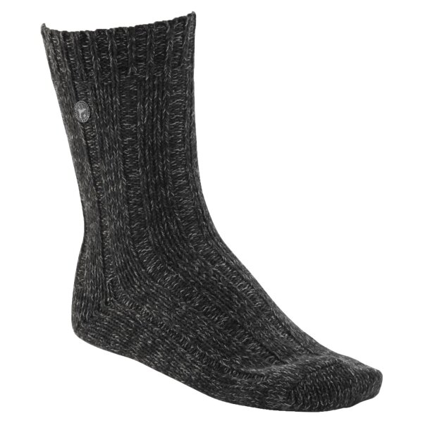 BIRKENSTOCK mens socks - stocking, cotton twist, cotton mouliné yarn Black 39-41 (UK 5,5-7,5)