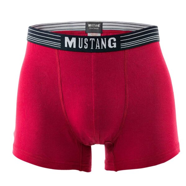 MUSTANG Herren Retroshorts Vorteilspack, Boxershorts, Pants, True Denim, S-XL Blau/Graumel./Rot S  3er Pack (1x3P)