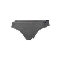 SKINY Damen Rio Slip, Vorteilspack - Bikini Briefs, Cotton Stretch, Basic Grau S 2er Pack (1x2P)