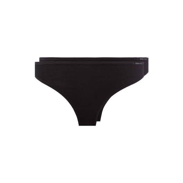 SKINY ladies thong, pack - Thong, Cotton Stretch, Basic Black M (Medium)