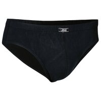 JBS Herren Slip, 5er Pack - Mini-Slip, Single Jersey, Organic Cotton, einfarbig Schwarz L