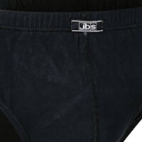 JBS Mens briefs, 5-pack - Mini briefs, single jersey, organic cotton, plain colour Black L (Large)