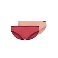 SKINY Mädchen Slip, 2er Pack - Rio-Slip, Bikini Briefs, Unterhose, Cotton Stretch Rot/Rosa 140