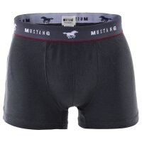 MUSTANG Men Retro Shorts 3 Pack - Boxer Shorts, Pants, True Denim Black/Grey S (Small)