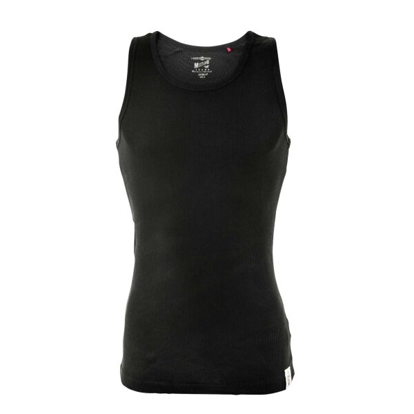 MUSTANG Herren Unterhemd, Vorteilspack, Tanktop, Doppelripp, True Denim, S-XXL Schwarz M  2er Pack (1x2P)