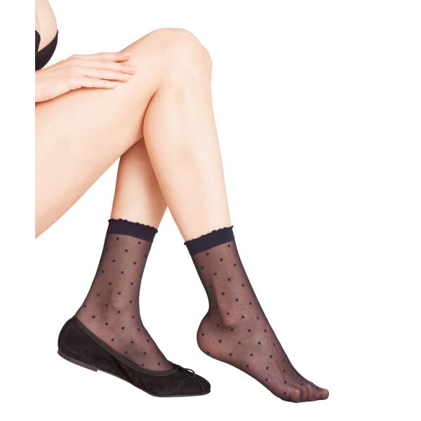 FALKE Ladies Socks Dot 15 Denier - Transparent, Matt, 1 pair Navy 35-38