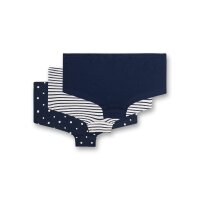 Sanetta Mädchen Cutbriefs, Vorteilspack - Slip, Unterhose, gemustert Blau/Weiß 140 3er Pack (1x3P)