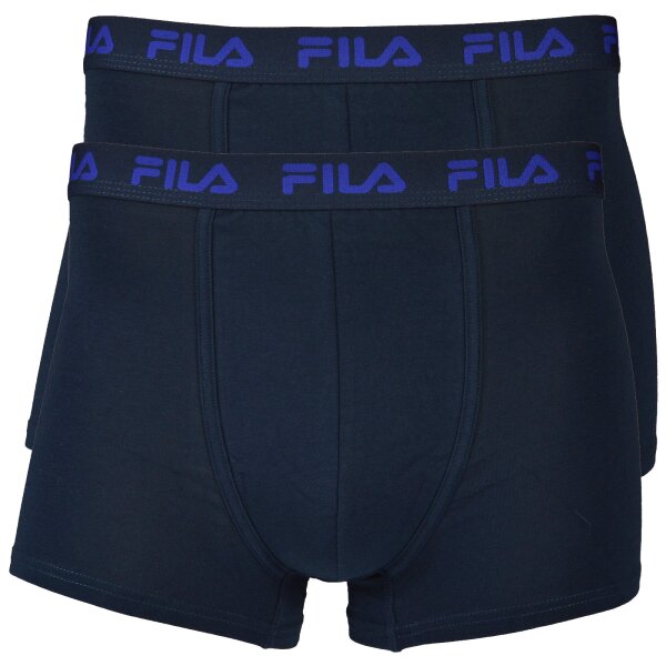 FILA Herren Boxer Shorts, Vorteilspack - Logobund, Urban, Cotton Stretch, einfarbig Marine S 2er Pack (1x2P)