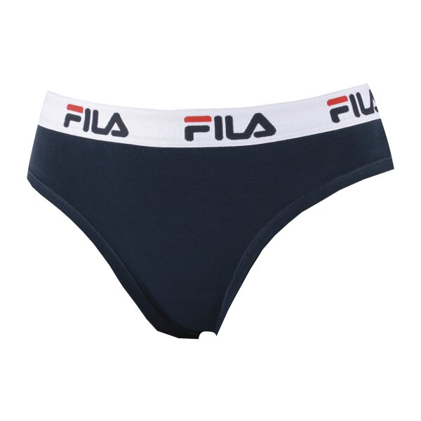 FILA Ladies String - Regular Waist, wide Logo Waistband, Cotton, unicoloured navy XL (X-Large)
