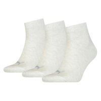 PUMA Unisex Socks, Pack of 3 - Quarter, Sneaker Ivory 43-46