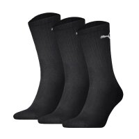 PUMA Unisex Sport-Socken, 3er Pack - Sport Crew Lightweigth, Tennissocken, uni Schwarz 35-38