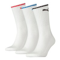 PUMA Unisex Sport-Socken, 3er Pack - Sport Crew Stripe, Tennissocken, Streifen