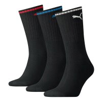 PUMA Unisex Sport-Socken, 3er Pack - Sport Crew Stripe, Tennissocken, Streifen