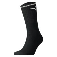 PUMA Unisex Sport-Socken, 3er Pack - Sport Crew Stripe, Tennissocken, Streifen Schwarz 39-42
