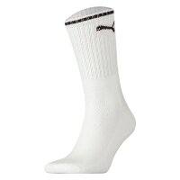 PUMA Unisex Sport-Socken, 3er Pack - Sport Crew Stripe, Tennissocken, Streifen Weiß 39-42