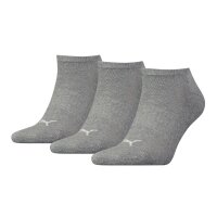 PUMA Unisex Sneaker-Socken, 3er Pack - Cushioned, Frottee-Sohle, Logo, einfarbig