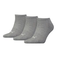 PUMA unisex sneaker socks, 3-pack - Cushioned, terry sole, logo, plain