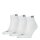 PUMA Unisex Quarter-Socken, 3er Pack - Cushioned, Frottee-Sohle, Logo, einfarbig Weiß 43-46