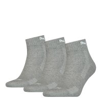 PUMA Unisex Quarter-Socken, 3er Pack - Cushioned,...