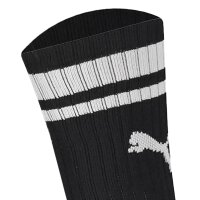 PUMA Unisex Sport-Socken, 2er Pack - Crew Heritage, Tennis, Frottee-Sohle, Streifen Schwarz 35-38