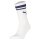 PUMA Unisex Sport-Socken, 2er Pack - Crew Heritage, Tennis, Frottee-Sohle, Streifen Weiß/Blau 43-46