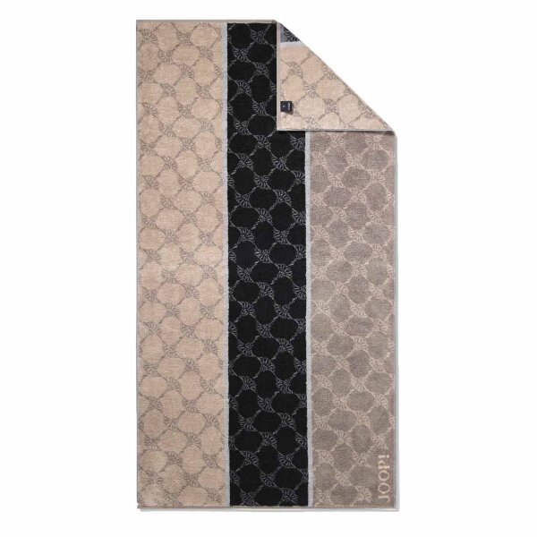 JOOP! Shower Towel - Cornflower Stripes terry collection - terry towelling Graphite 80x150cm