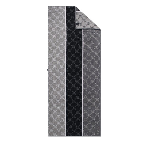 JOOP! Sauna towel Cornflower Stripes terry collection - terry towelling Black/Grey 80x200cm