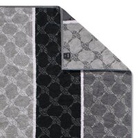JOOP! Saunatuch Cornflower Stripes Frottierkollektion - Walkfrottier Schwarz/Grau 80x200cm