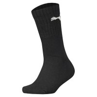 PUMA childrens socks, 3-pack - Sport Junior Crew, terry sole, ribbed cuffs, logo Black 31-34 (12-2 UK)