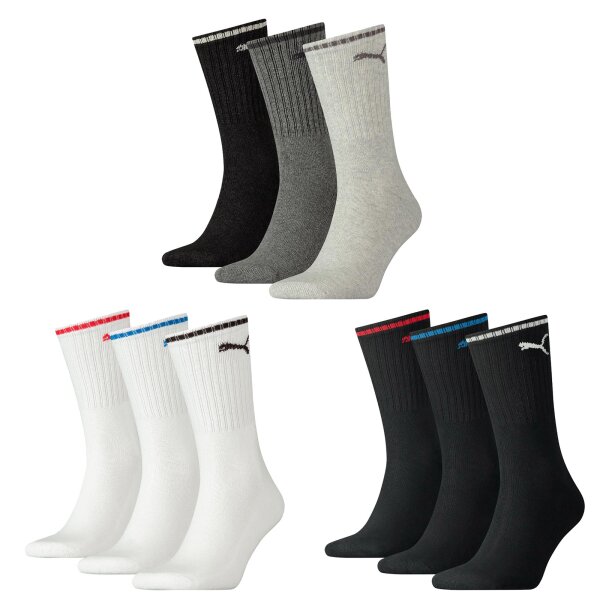 PUMA Unisex Sport-Socken, Vorteilspack - Sport Crew Stripe, Tennissocken, Streifen
